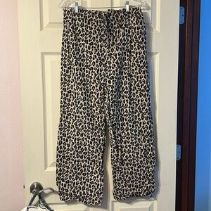 Vintage Express Leopard Print Pajama PJ Loungewear Pants Medium